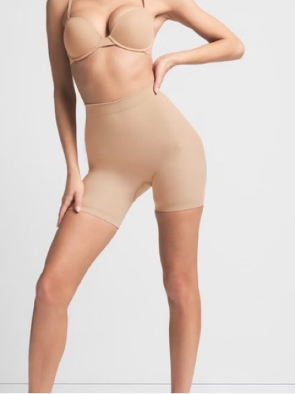 SKIMS High-Waist Sculpting Shorts in Nude Like NEW NWOT